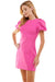 Bubble Sleeve Bow Back Dress