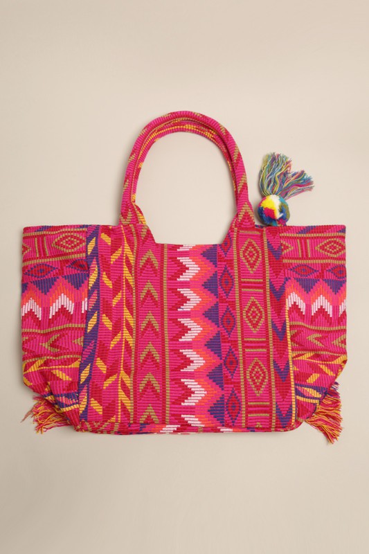 Boho Fringe Tassel Shoulder Tote Bag