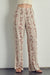 Full front view of Palazzo pants in floral rayon gauze-cream