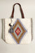 Boho Patterned Pom-Pom Tassel Shoulder Bag