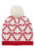 Holiday Candy Cane Pattern Knit Beanie Hat