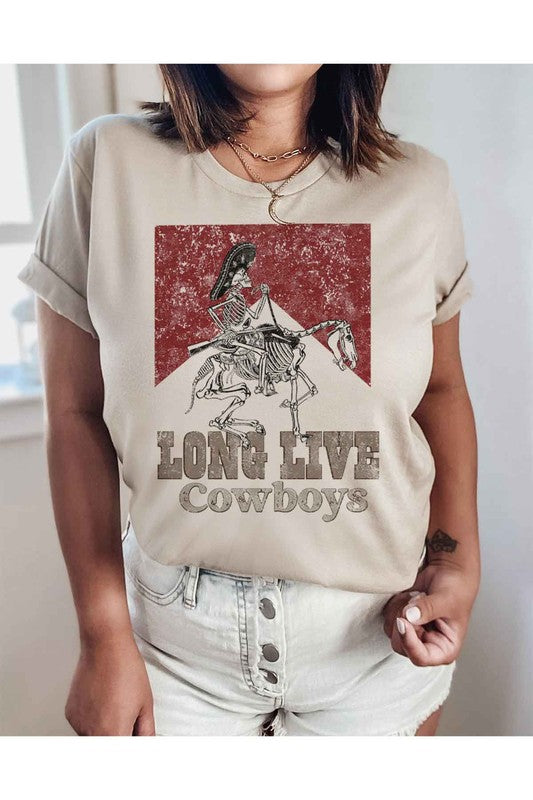 LONG LIVE COWBOYS GRAPHIC PLUS SIZE TEE / T SHIRT