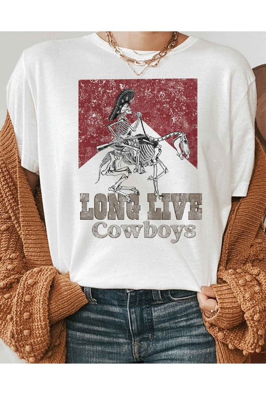 LONG LIVE COWBOYS GRAPHIC PLUS SIZE TEE / T SHIRT