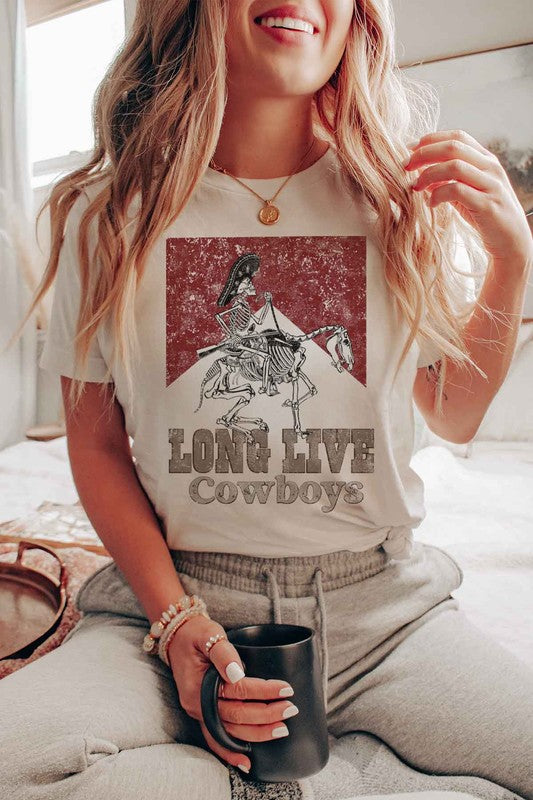 LONG LIVE COWBOYS GRAPHIC PLUS SIZE TEE / T SHIRT