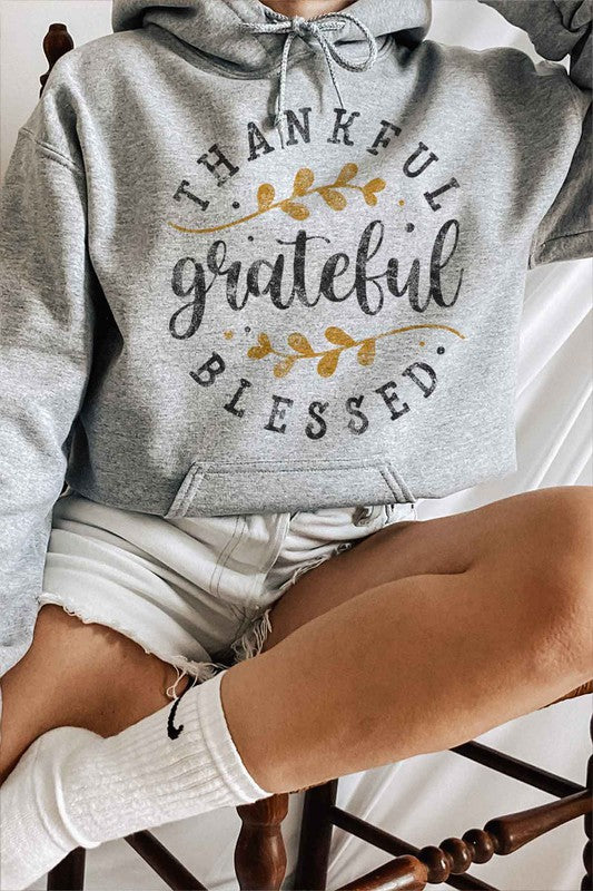 THANKFUL GRATEFUL BLESSED HOODIE PLUS SIZE