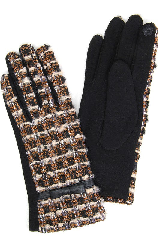 Women&#39;s Lurex Tweed Smart Touch Gloves