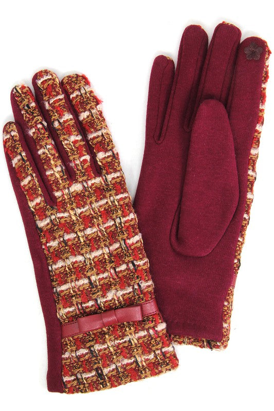 Women&#39;s Lurex Tweed Smart Touch Gloves