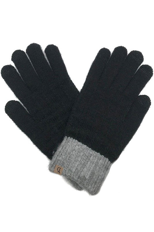 Textured Knitted Smart Touch Gloves