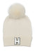 Letter H Chenille Patch Faux Fur Pom Knit Beanie