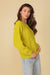 BASKET WEAVE PATTERNED SWEATER