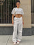 Front view of Y2K Pants,Wide Leg Pants for Women Casual Pants-white