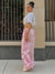 Left side view of Y2K Pants,Wide Leg Pants for Women Casual Pants-pink