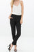 Front of Ro & De Ankle Cuffed Black Crepe Pants In Black