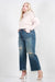 PLUS SIZE DISTRESSED DAD JEANS