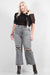 PLUS SIZE DISTRESSED MOM JEANS
