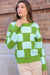 OVERSIZED CONTRAST CHECKERBOARD TOP