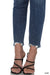 DISTRESSED HEM ANKLE SKINNY DENIM PANTS