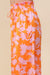 Right side view of TROPICAL PRINT WIDE PANTS WITH SELF TIE DRAWSTRING