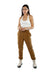 Full view of High Waist Semi Casual Trousers-brown