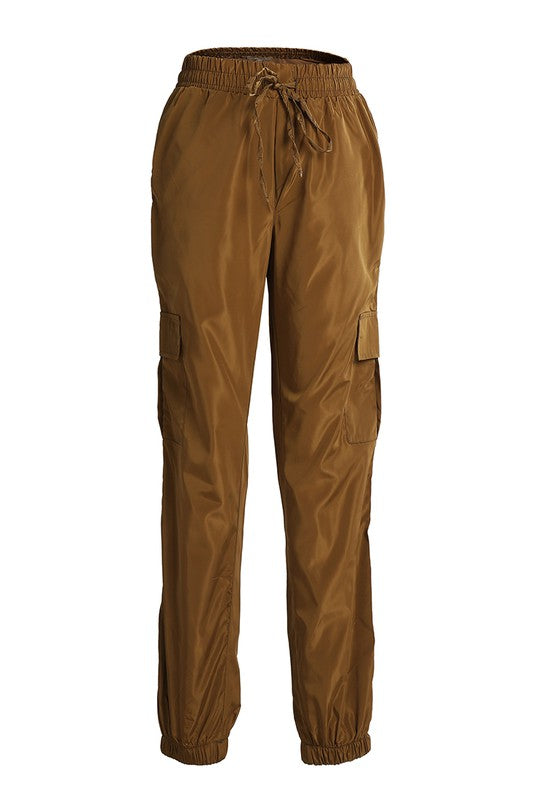 High Waist Semi Casual Trousers-brown