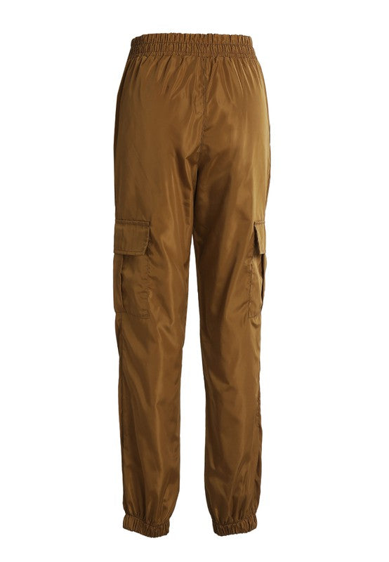High Waist Semi Casual Trousers-brown