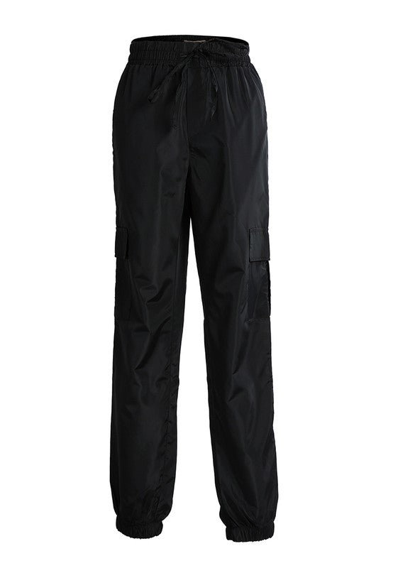 High Waist Semi Casual Trousers-black