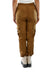 View of the back of High Waist Semi Casual Trousers-brown