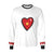 Heart Chain Long Sleeve White T-Shirt by interestprint - East Hills Casuals