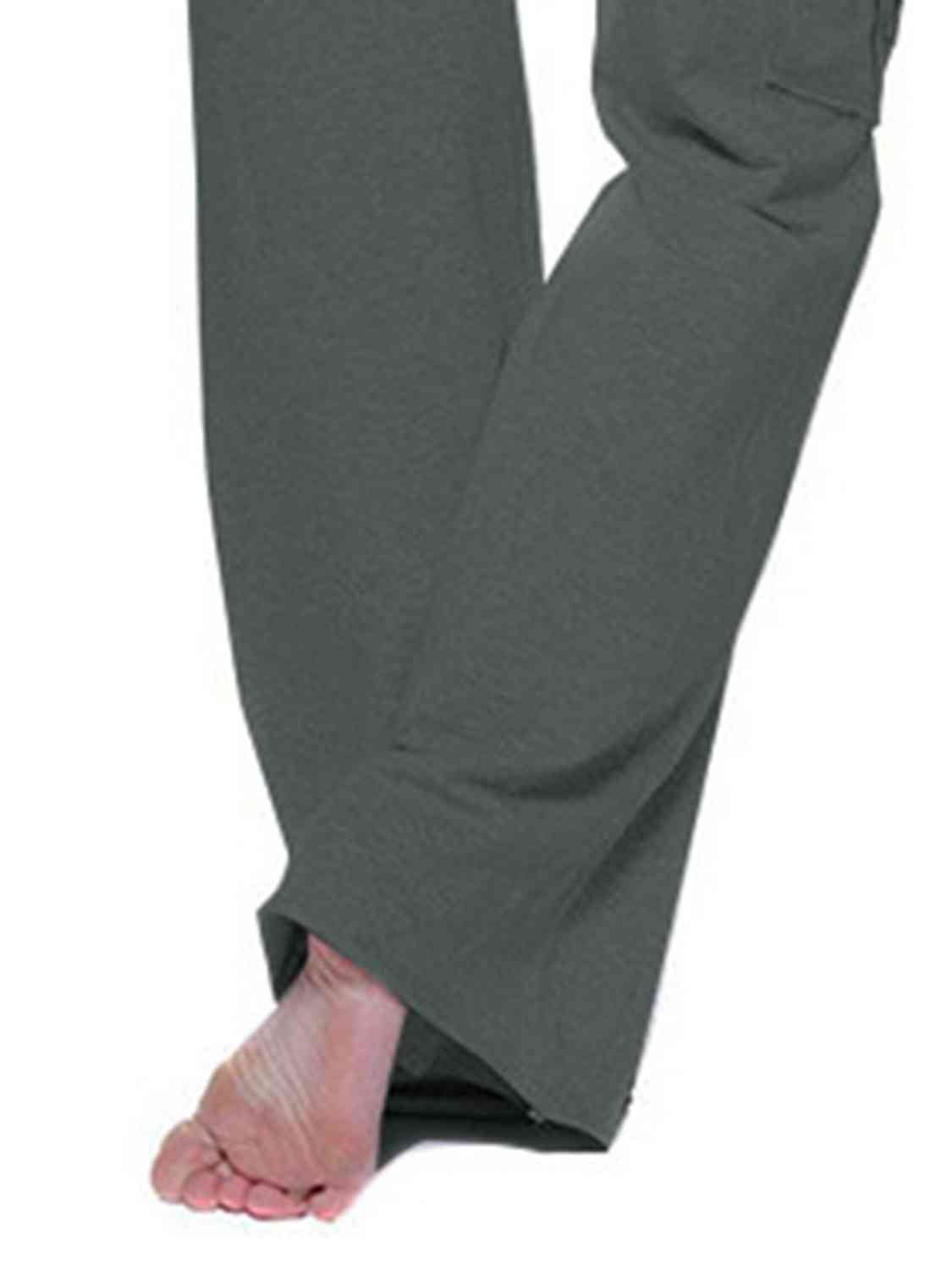 Photo of Mid Waist Pants with Pockets-green