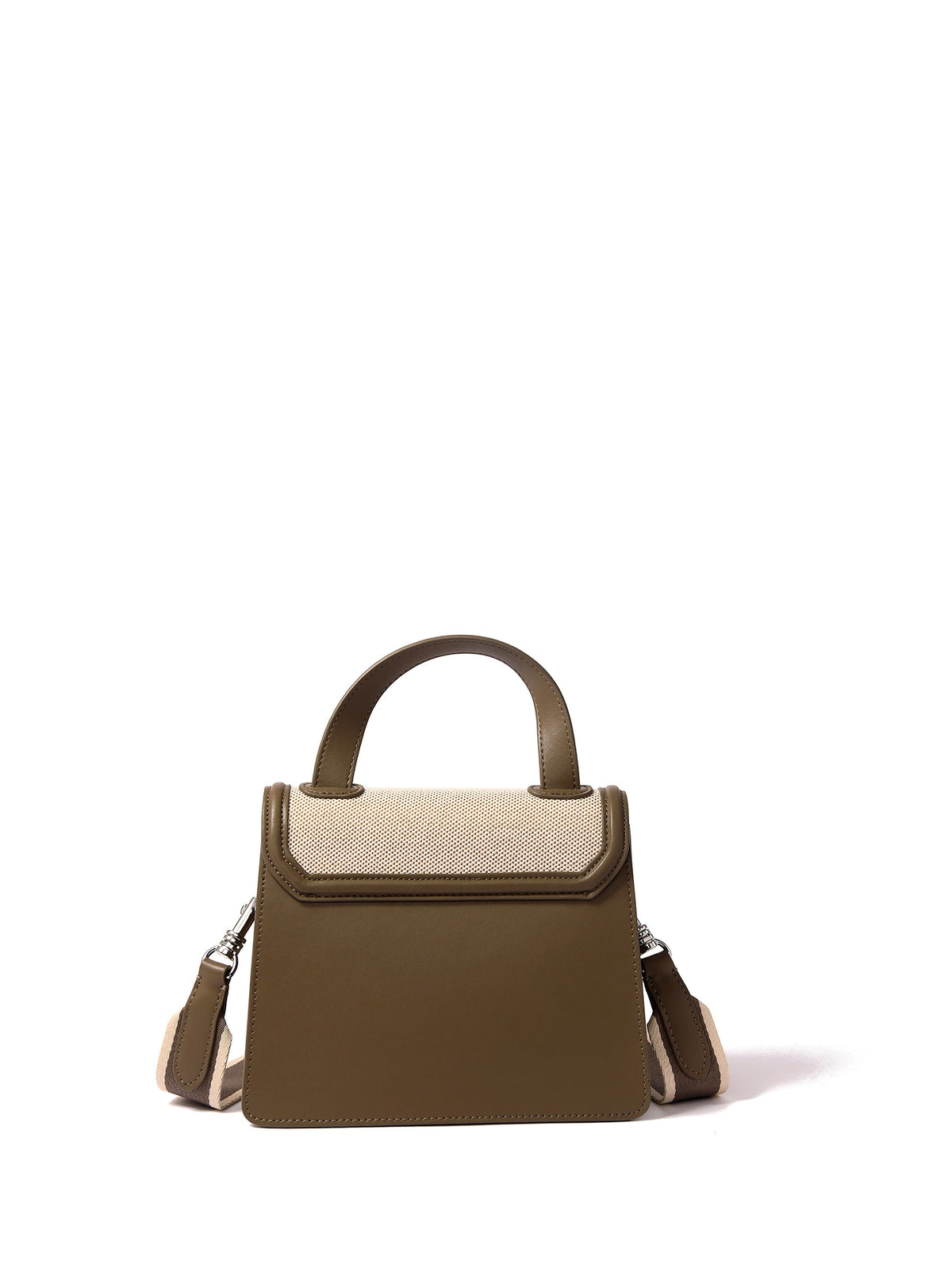 Evelyn Bag in Canvas and Genuine Leather, Gray by Bob Oré
