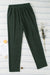Drawstring Straight Pants with Pockets-black forest