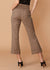 Back view of Women's Wide Cuff Trouser in Peach 