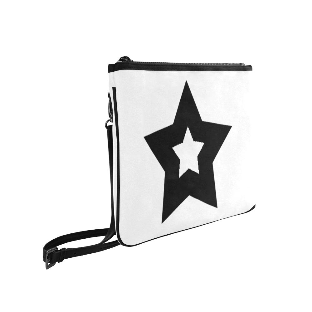 Bulky Star, White Slim Clutch Bag by interestprint - East Hills Casuals