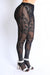 Glittered leopard mesh footed leggings