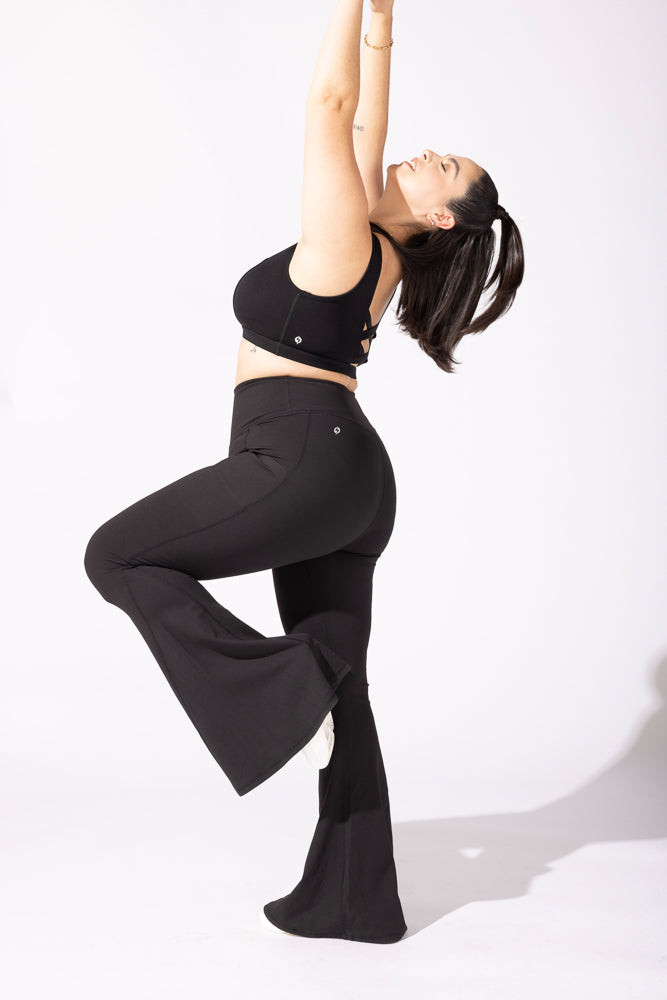Supersculpt™ Bell Bottom with Pockets (Soft Touch) - Black by POPFLEX® -  East Hills Casuals