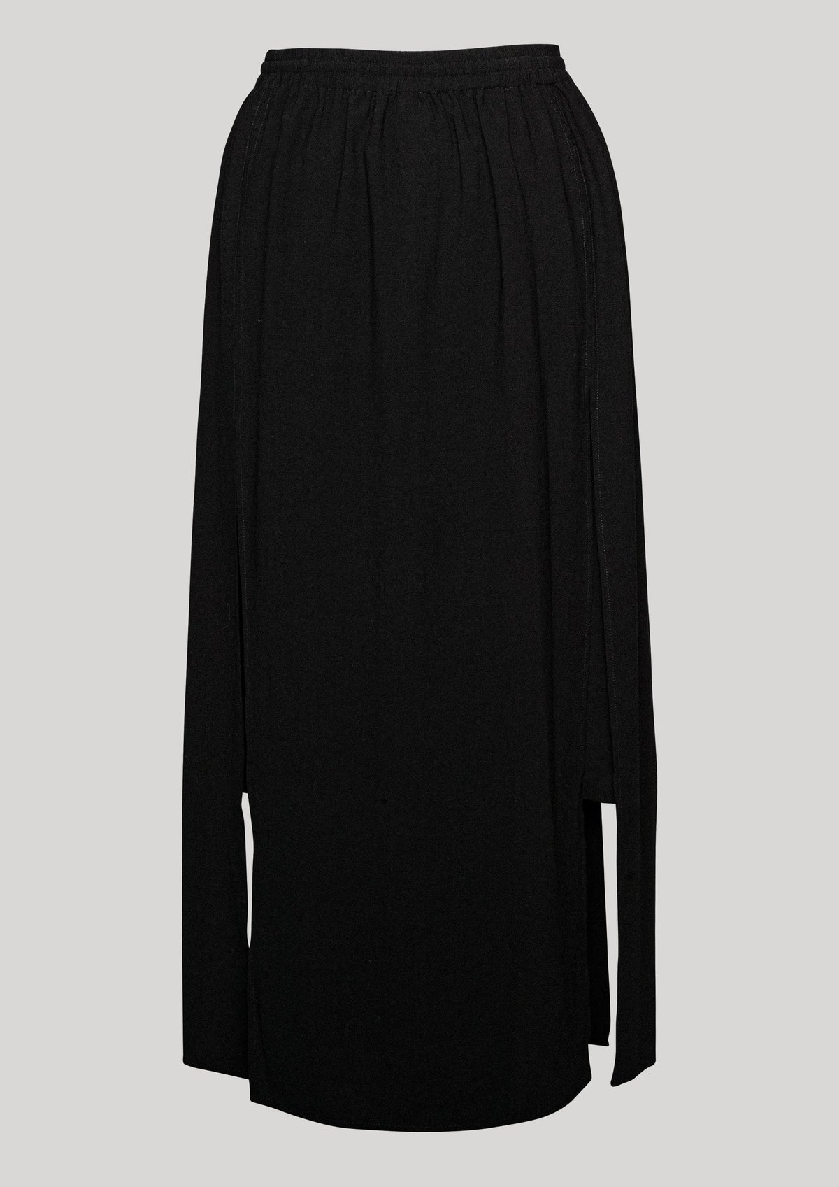 SKIRT LONG - ELASTIC WAIST SIDE SLOTS - black by BERENIK