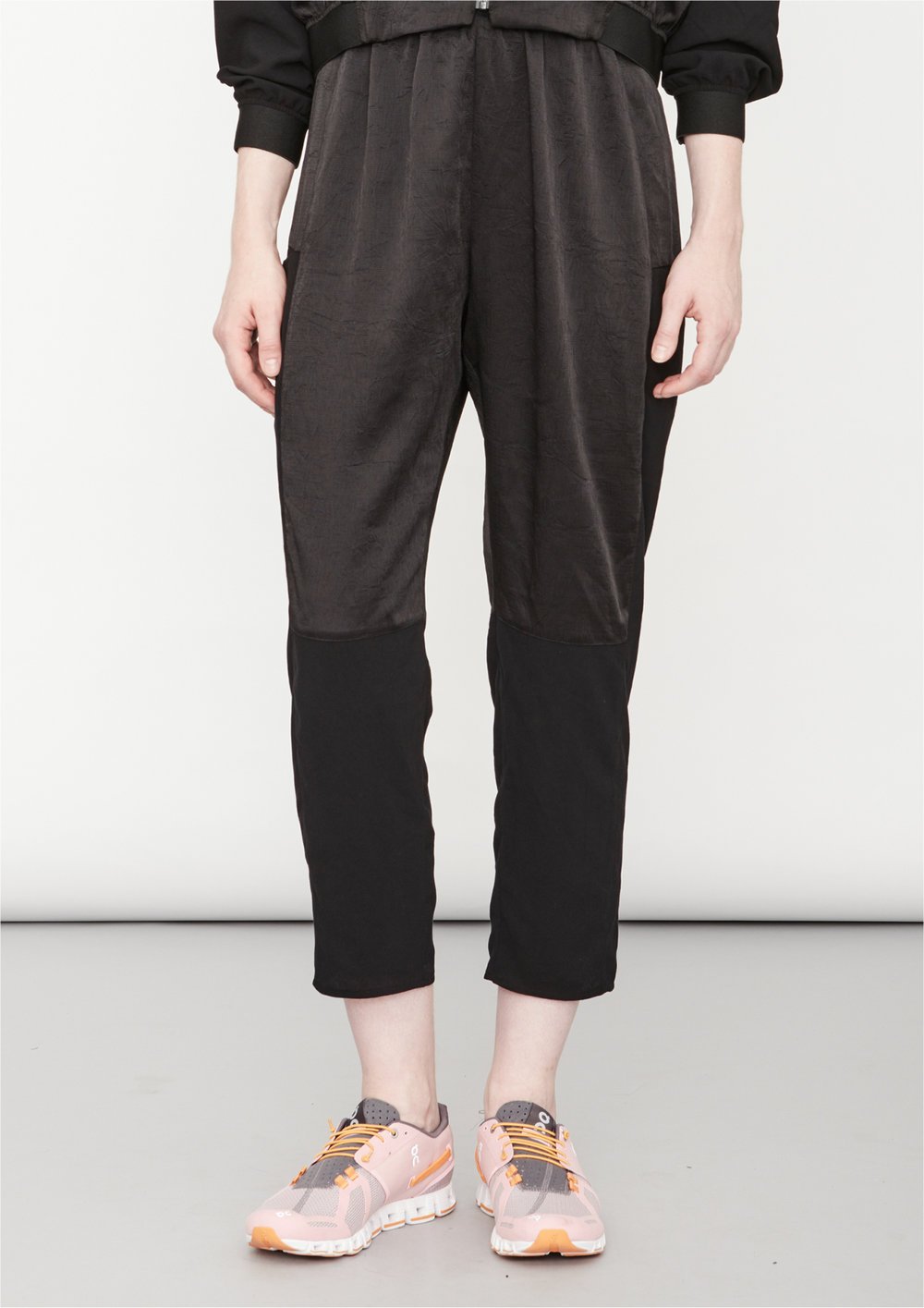 PANTS LOOSE ELASTIC - BLACK shiny by BERENIK - East Hills Casuals