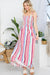 PLUS STRIPE SMOCKED MAXI DRESS