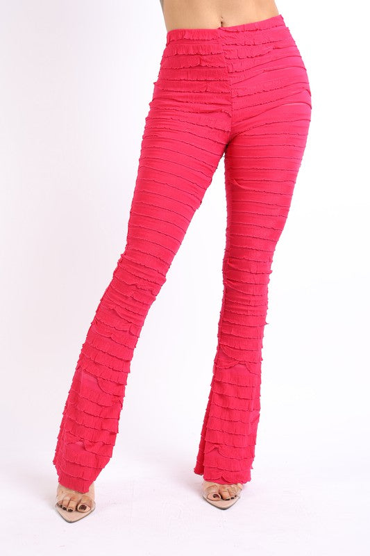 Women&#39;s Ruffle textured leggings