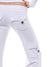 Photo showing back pockets of Mid Waist Pants with Pockets-white