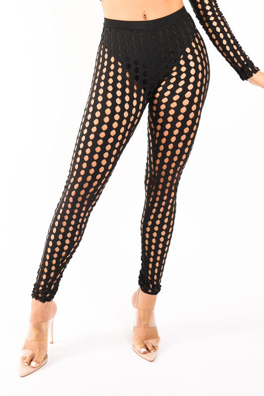 Hollowed out leggings