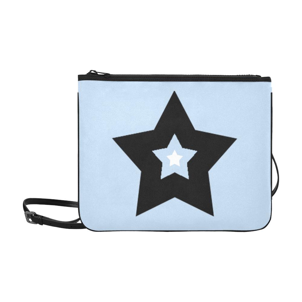 Bulky Star Slim Clutch in Light Blue color by interestprint - East Hills Casuals