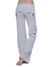 Back of Mid Waist Pants with Pockets-gray