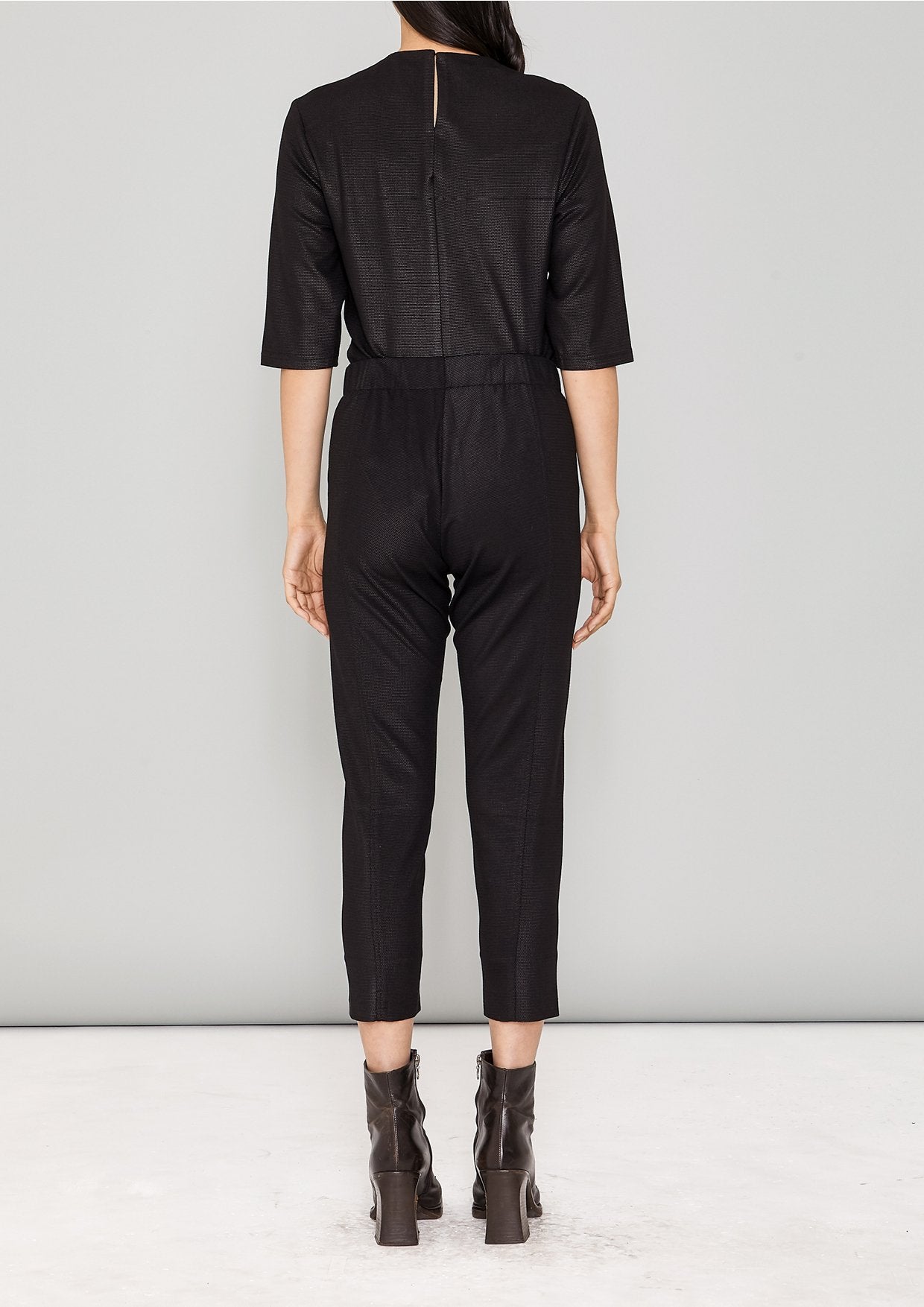 SHIRT SHORT SLEEVES - FANCY TECH LACES STRETCH black by BERENIK - East Hills Casuals