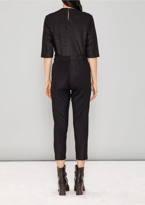 SHIRT SHORT SLEEVES - FANCY TECH LACES STRETCH black by BERENIK - East Hills Casuals