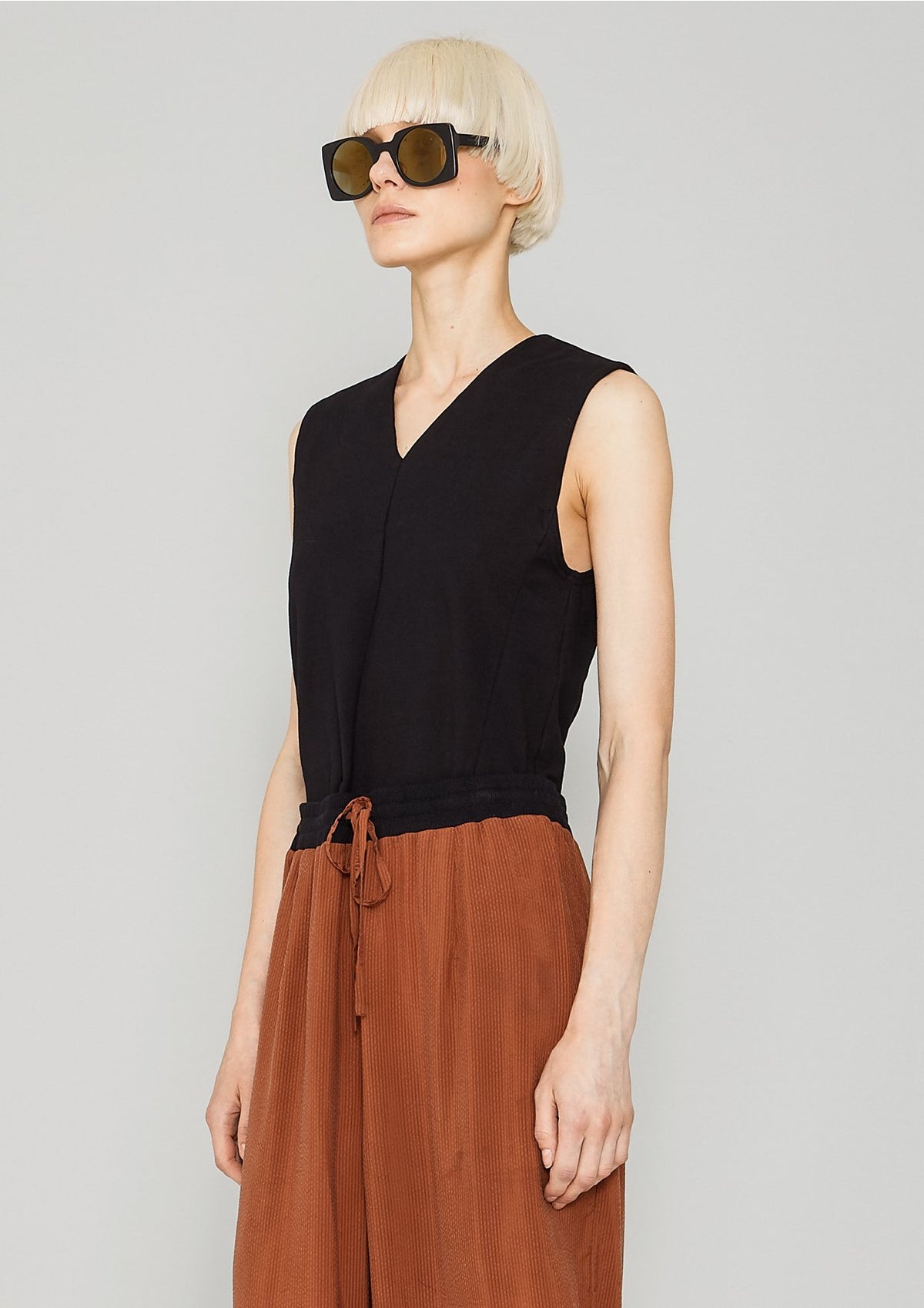 SHIRT SLEEVELESS - COTTON JERSEY black by BERENIK - East Hills Casuals