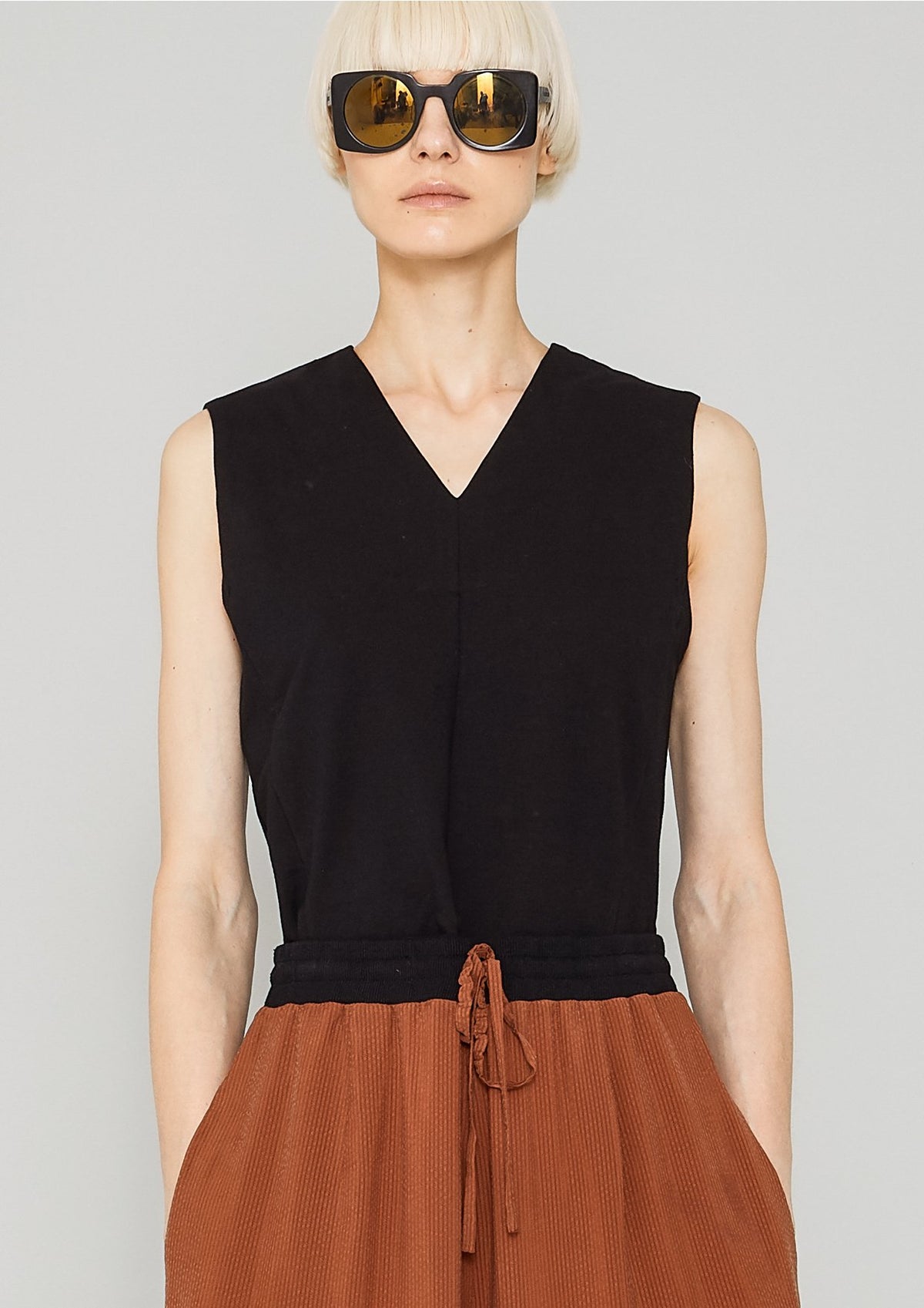 SHIRT SLEEVELESS - COTTON JERSEY black by BERENIK - East Hills Casuals