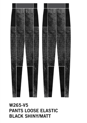 PANTS LOOSE ELASTIC - BLACK shiny by BERENIK - East Hills Casuals