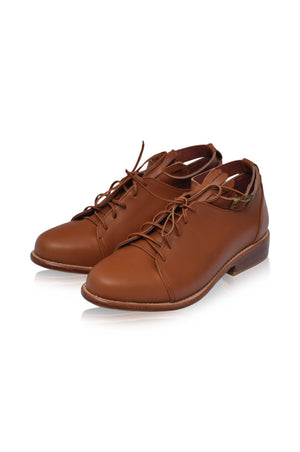 Brown Boston Leather Oxfords 