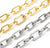 C200G B.Tiff High Polish Gold Paperclip Stainless Steel Chain Necklace by B.Tiff New York (Retail)